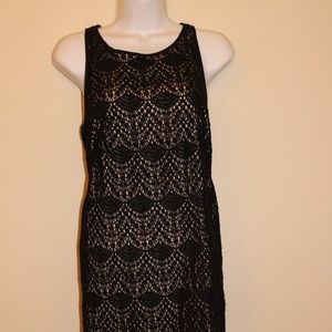 Ann Taylor Loft Black Crochet Lace Shift Dress 4